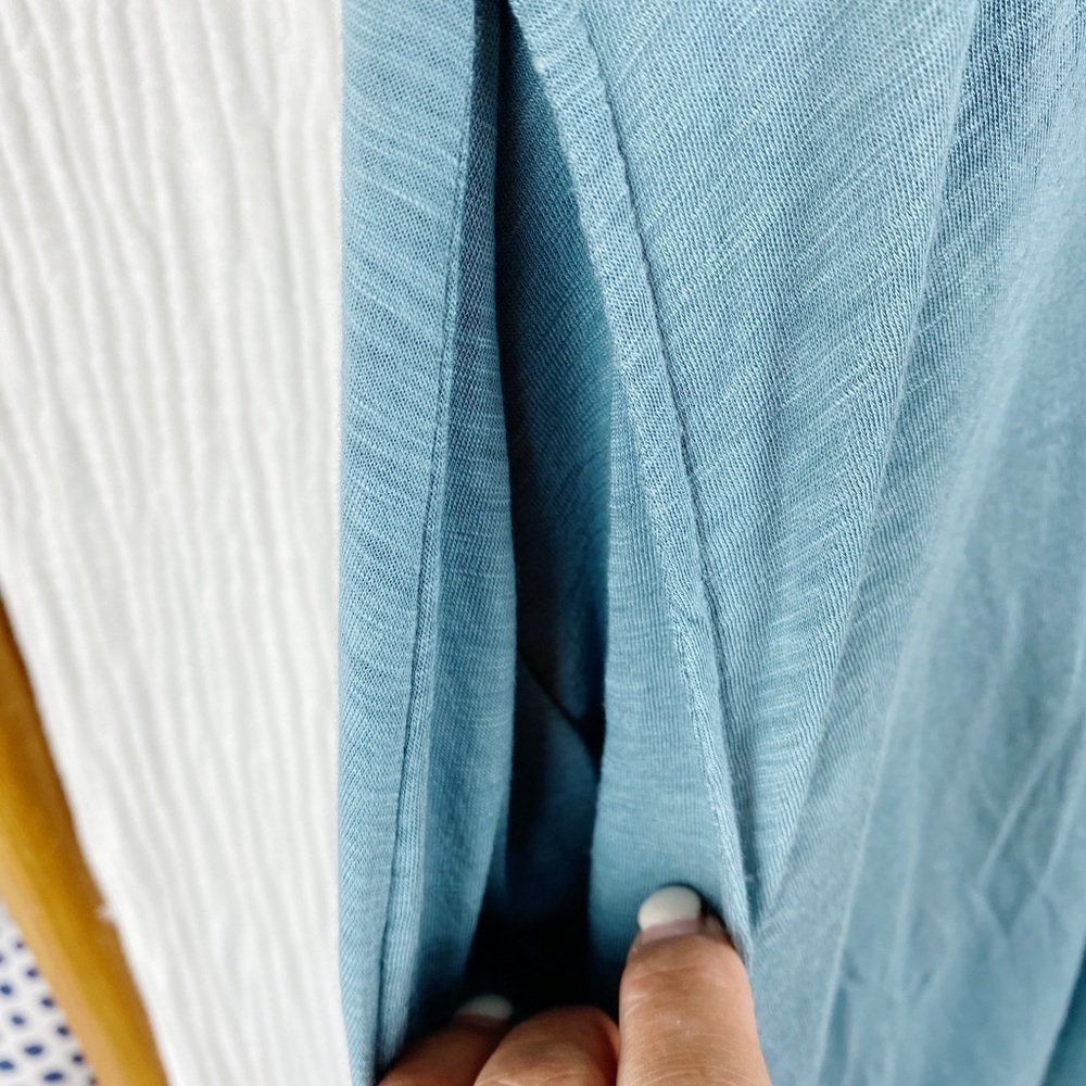 LA MADE COTTON TEE DRESS OPEN DRAWSTRING BACK - Picture 4 of 8